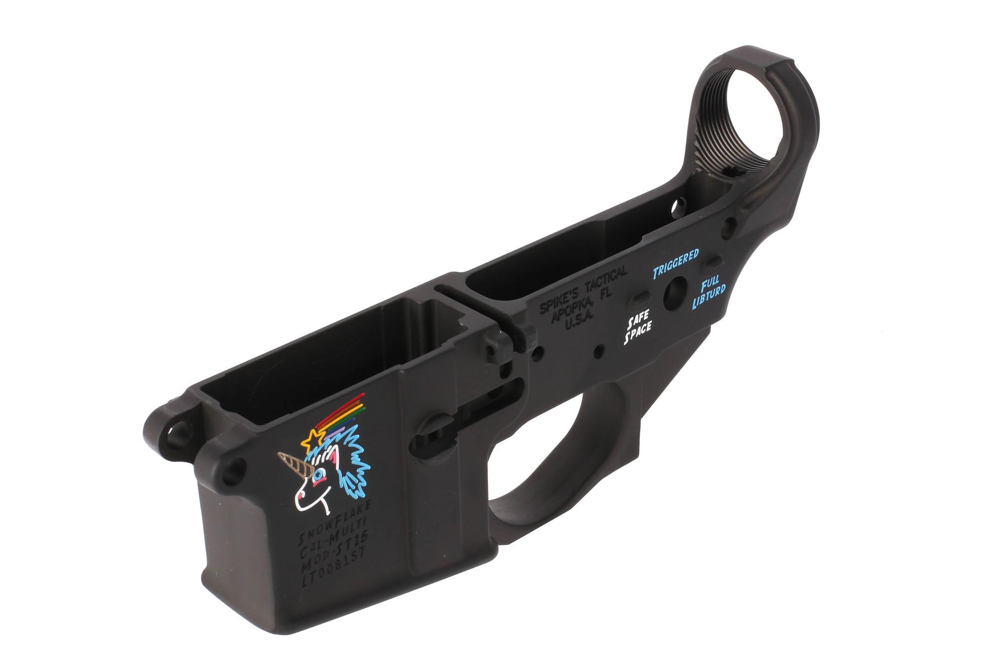Spike's Tactical AR-15 Lower Receiver - Snowflake Color Filled
